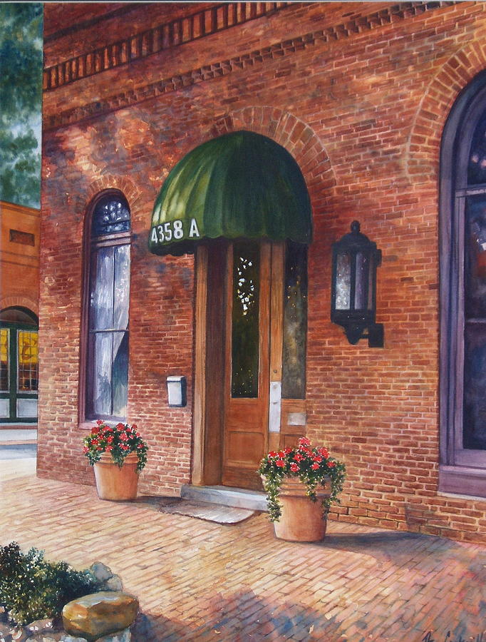 Brick Painting - Afternoon in Acworth by Ann  Cockerill