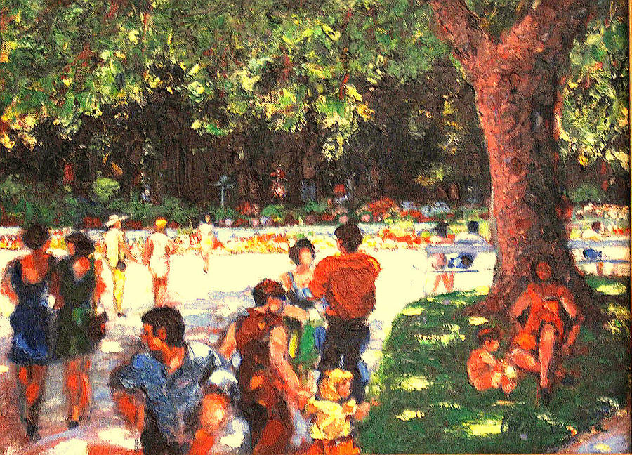Afternoon in the Park Painting by Walter Casaravilla