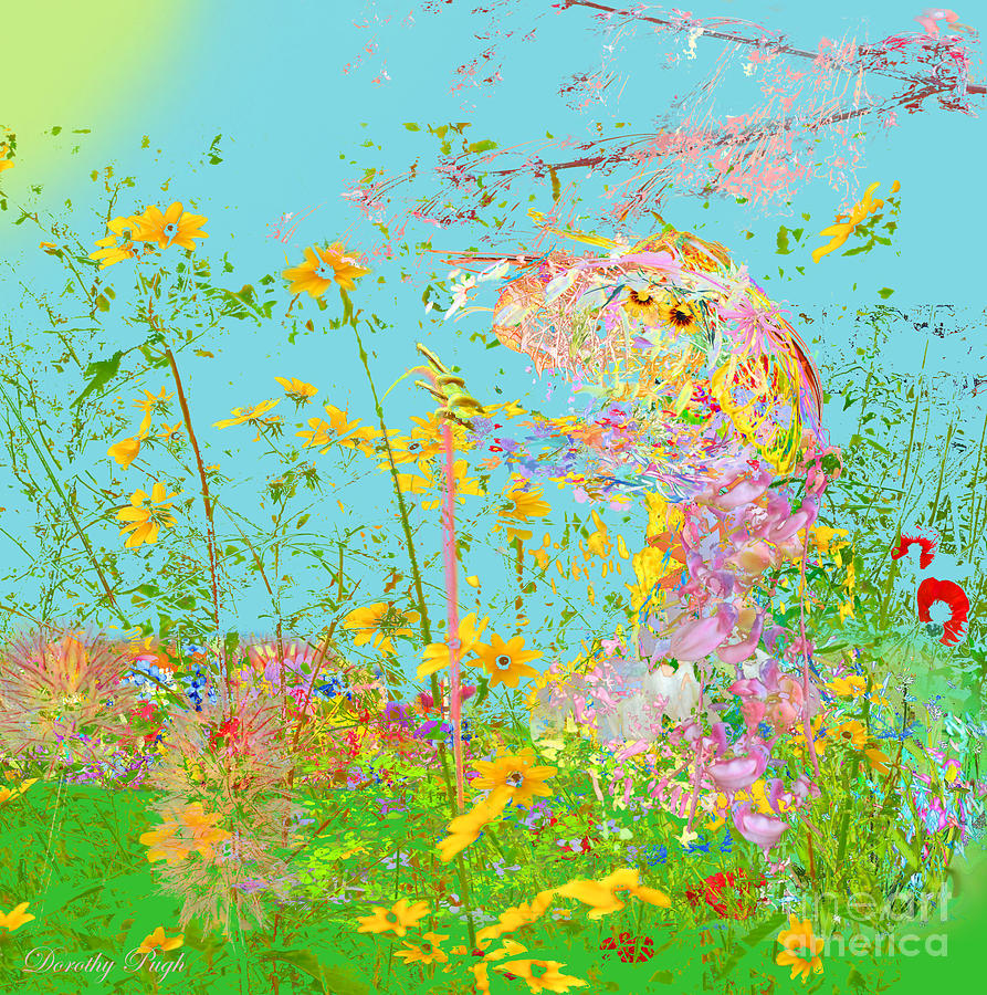 Flower Digital Art - Afternoon in the Sun by Dorothy Pugh