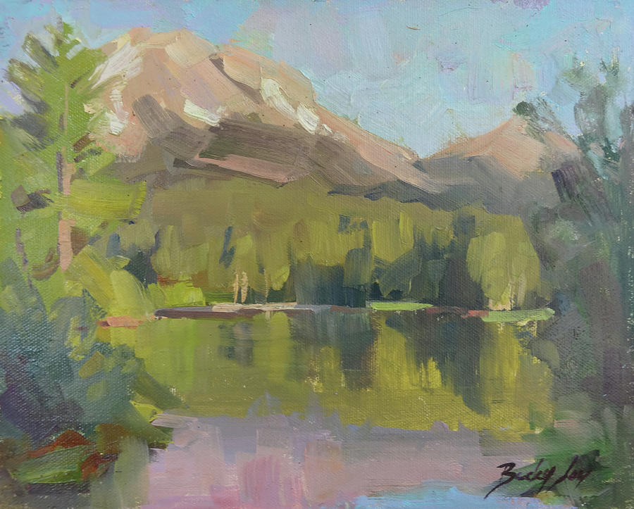 Afternoon Lake Reflections Painting by Becky Joy