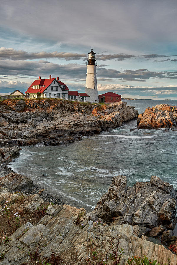 Nature Photograph - Afternoon Light at Cape Neddick by Jon Glaser