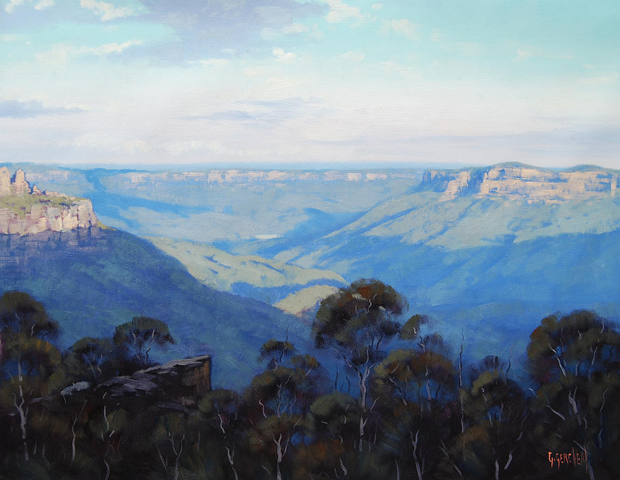 Afternoon Light Jamison Valley Painting