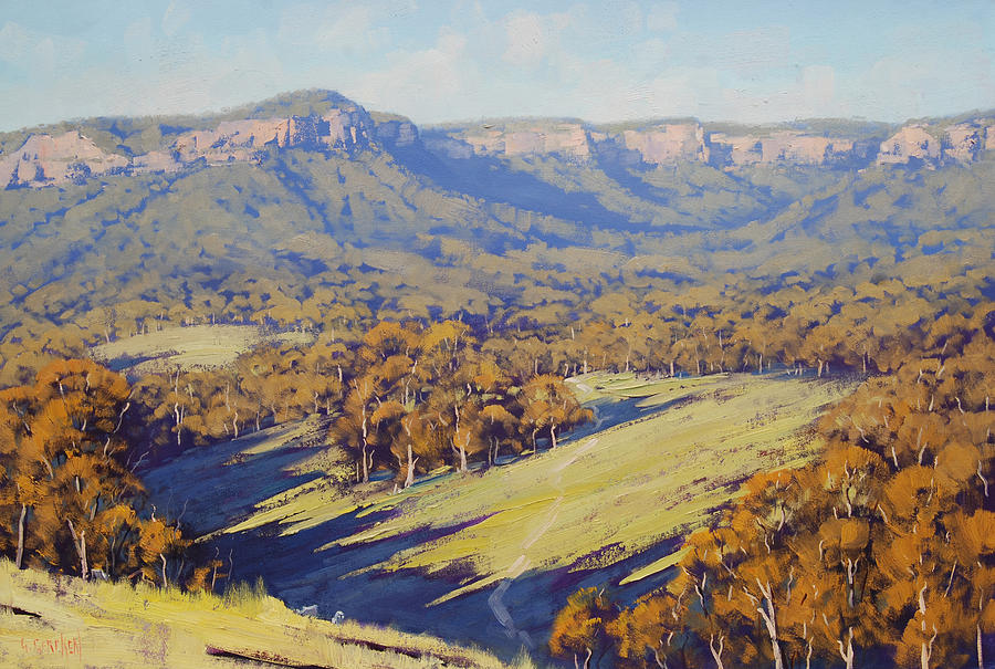 Tree Painting - Afternoon light Megalong Valle by Graham Gercken