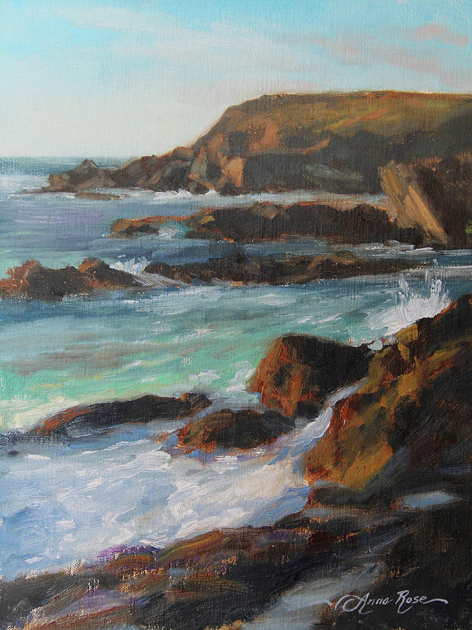 Landscape Painting - Afternoon Light Point Lobos by Anna Rose Bain