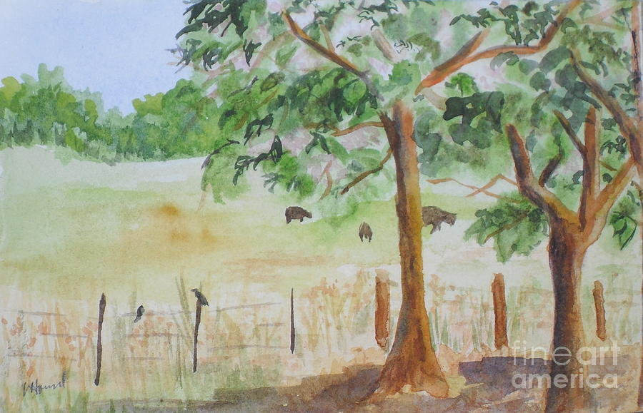 Afternoon on the Farm 2 Painting by Vicki  Housel