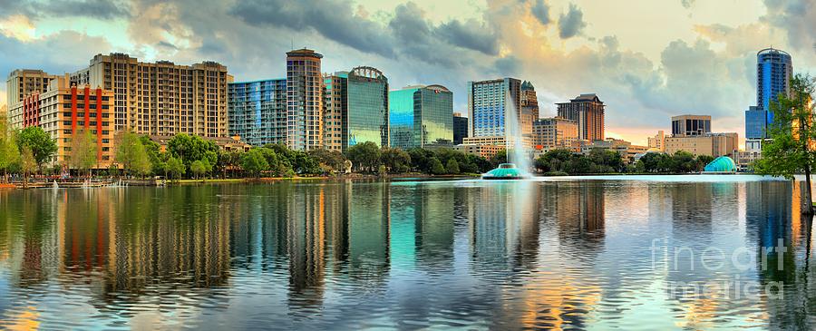 Afternoon Reflections In Lake Eola Photograph by Adam Jewell