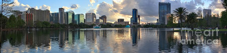 Afternoon Reflections Of The Orlando Skyline Photograph by Adam Jewell