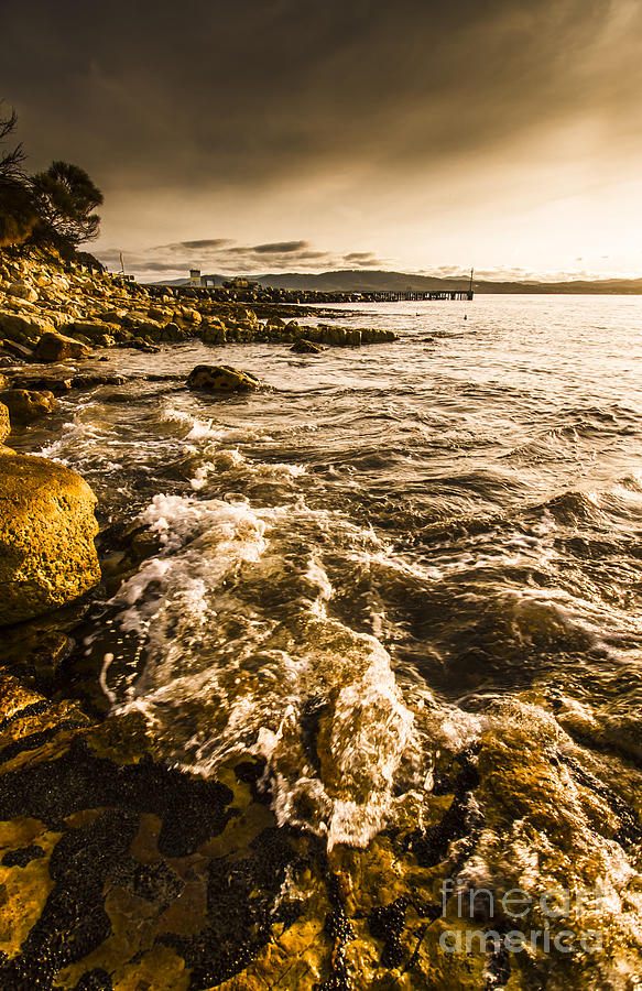 Afternoon rocky coast  Photograph by Jorgo Photography