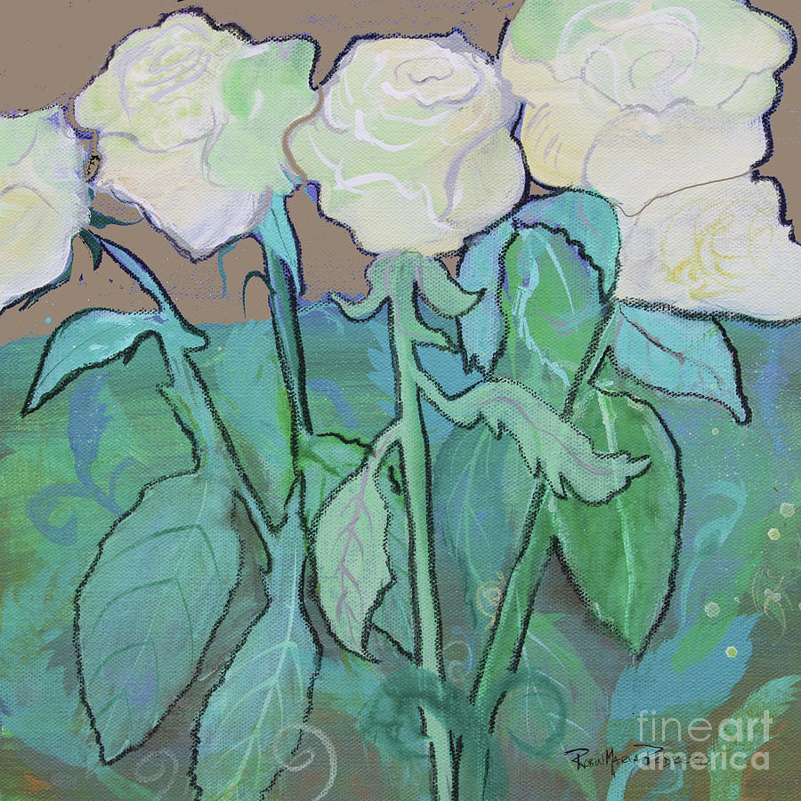 Afternoon Roses Painting by Robin Pedrero