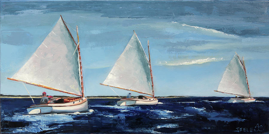 Afternoon Sailers Painting by Trina Teele