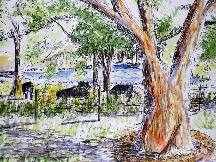 Afternoon Siesta on the Farm Painting by Vicki  Housel