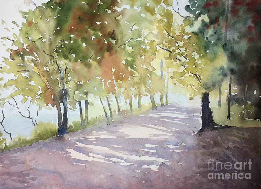 Walk Painting - Afternoon Sun by Watercolor Meditations Walk Painting - Afternoon Sun by Watercolor Meditations