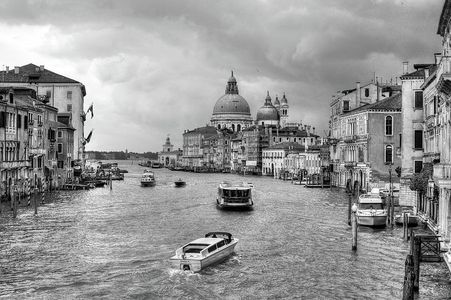 Afternoon traffic on the Grand Canal Photograph by John Hoey