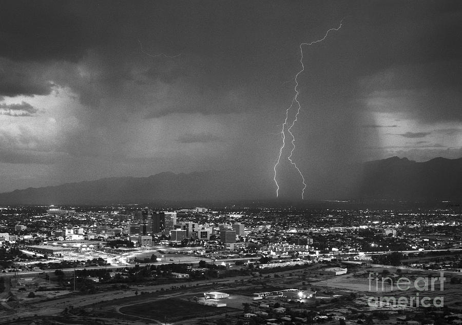 Afternoon Tucson Storm-Signed-#067 Photograph by J L Woody Wooden