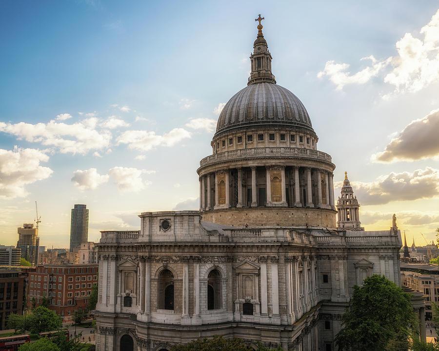Afternoon View of St. Pauls Cathedral Photograph by James Udall