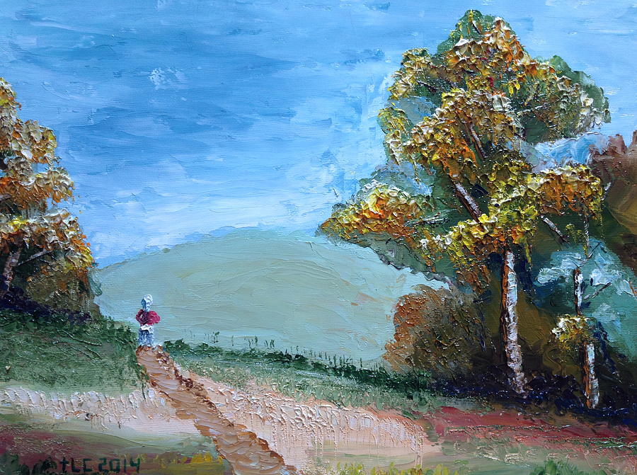 Afternoon walk Painting by Theresa Cangelosi