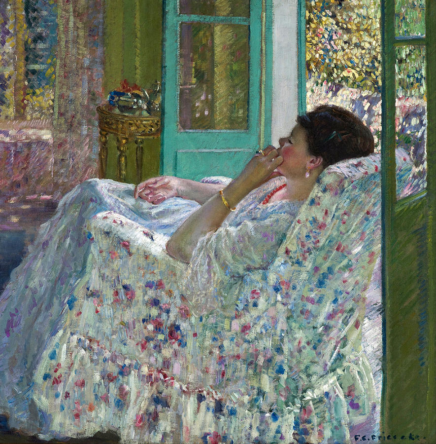 Afternoon. Yellow Room Painting by Frederick Carl Frieseke
