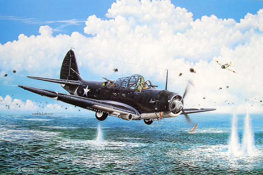 Airplane Painting - Against The Odds by Marc Stewart