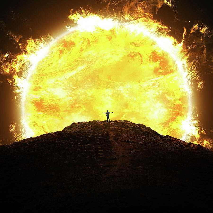 Armageddon Digital Art - Against the Sun by Zoltan Toth