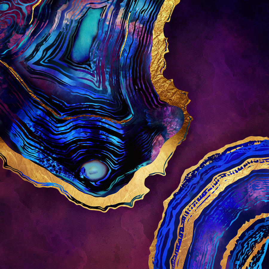 Agate Abstract Digital Art by Spacefrog Designs