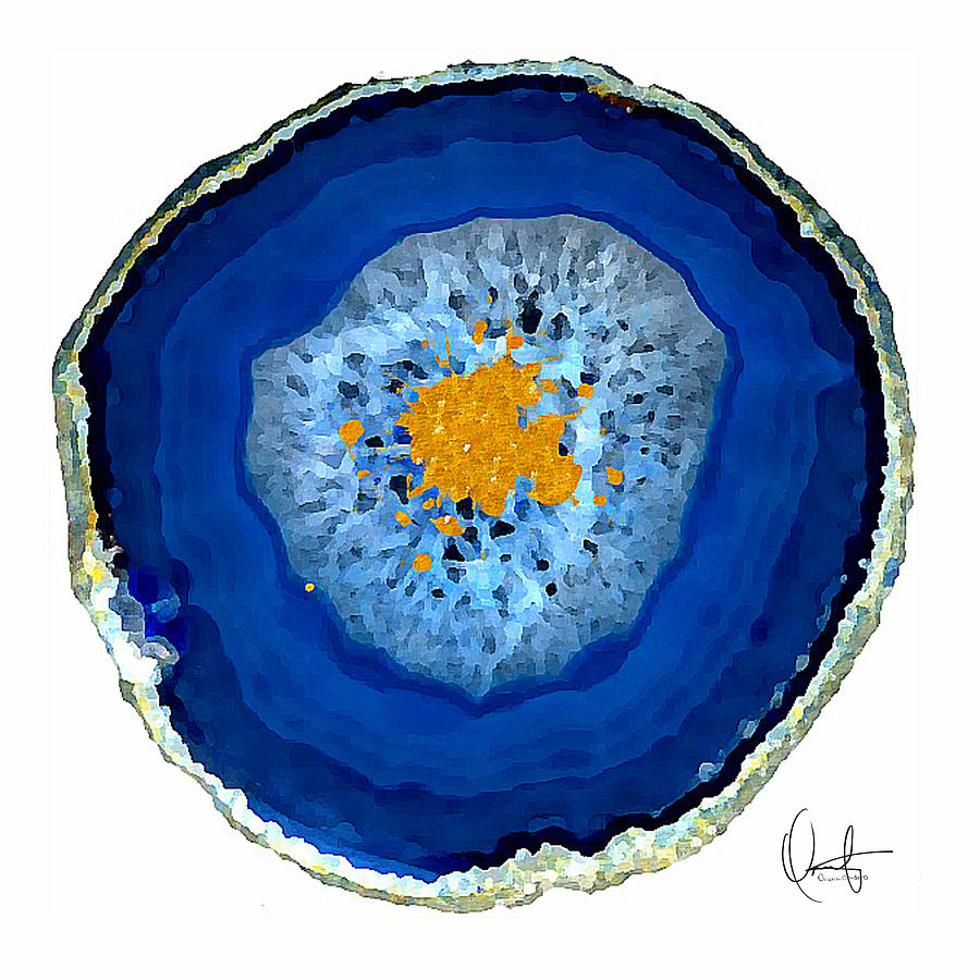 Agate Blue Digital Art by Oriana Cordero - Fine Art America