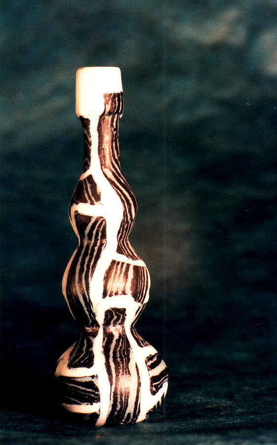 Ceramic Photograph - Agate Ceramic Bottle by Catt Kyriacou