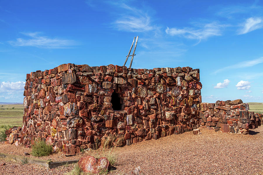 agate house at the petrified forest national park in