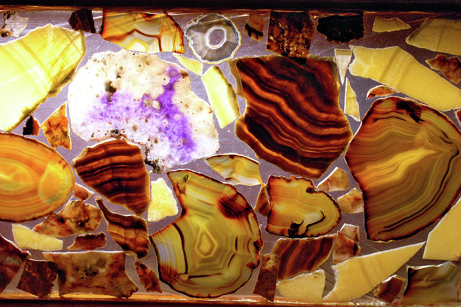Agate Slices Moqui Cave Museum Kanab Utah 03 Photograph by Thomas Woolworth