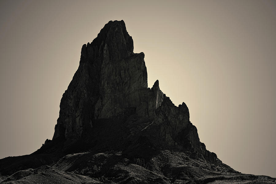 Black And White Photograph - Agathla Peak AZ I Toned by David Gordon