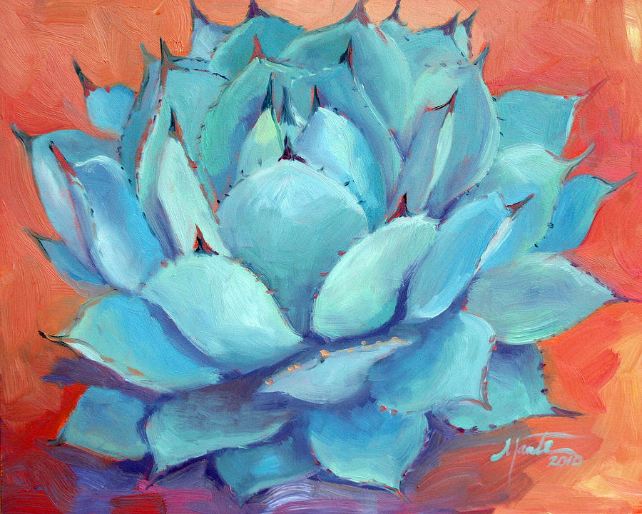 Desert Painting - Agave 3 by Athena Mantle