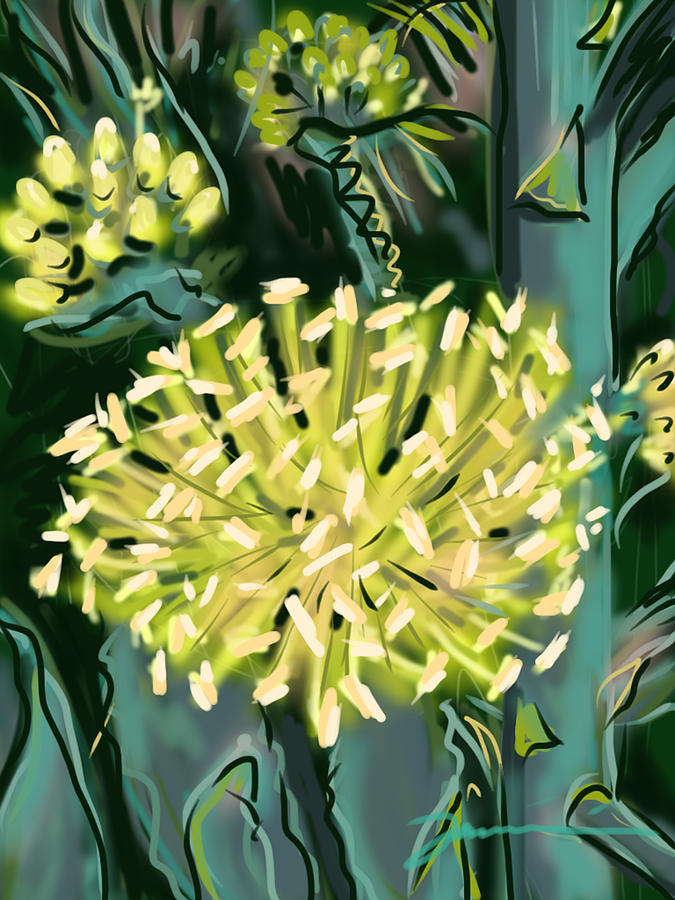 Agave Blossom Painting by Jean Pacheco Ravinski