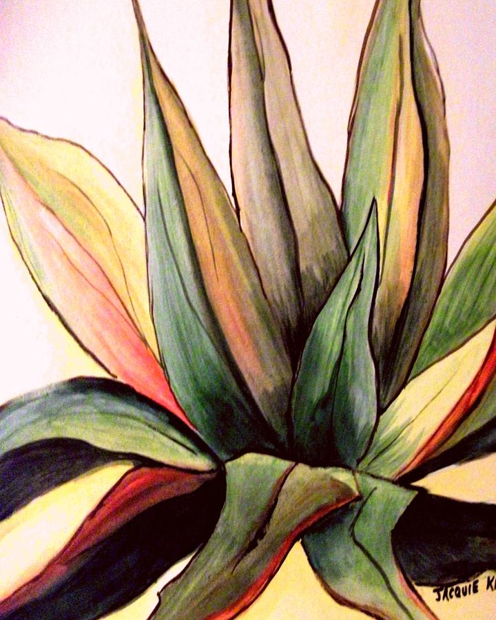 Salmon Painting - Agave Yucatan V by Jacquie King