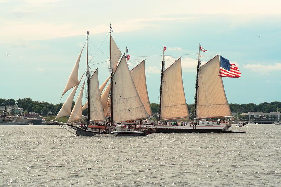 Seascape Photograph - Age Of Sail Lewis R French And Victory Chimes by Doug Mills