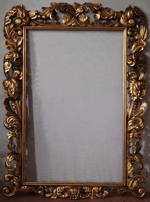 Aged hand carved frame with gold leaf Painting by Art Trouve Fine Art