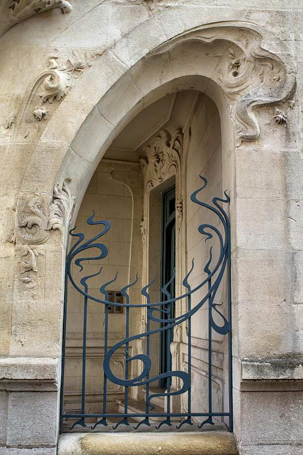Architecture Photograph - Agen Art Nouveau Gate by Georgia Clare