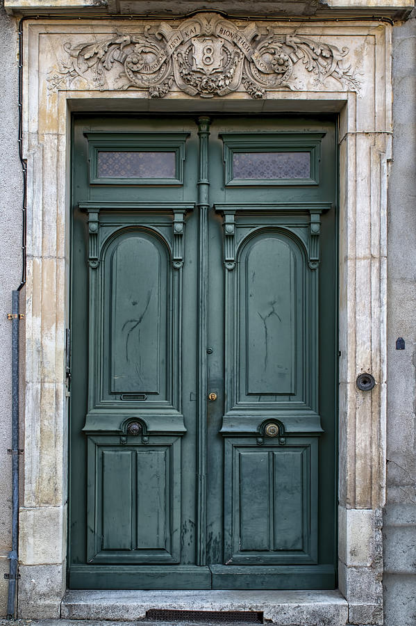 Agen Teal Green Door in France Photograph by Georgia Clare