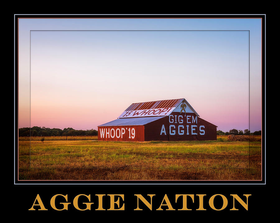 Barn Photograph - Aggie Nation Poster II by Joan Carroll