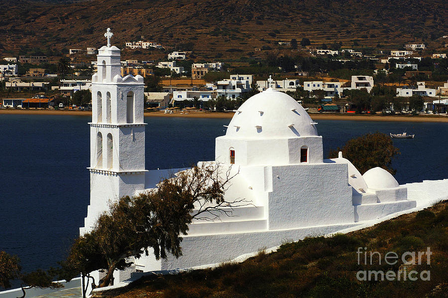 Agia Irini Church Ios Greece Photograph by Bob Christopher