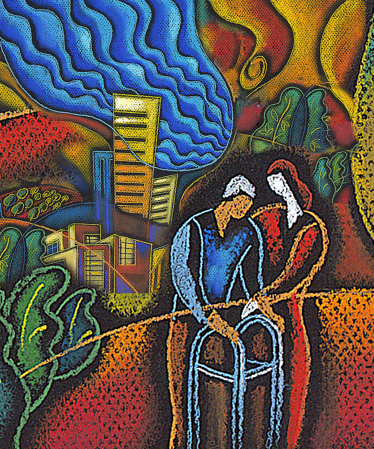 Aging And Healthcare Painting by Leon Zernitsky
