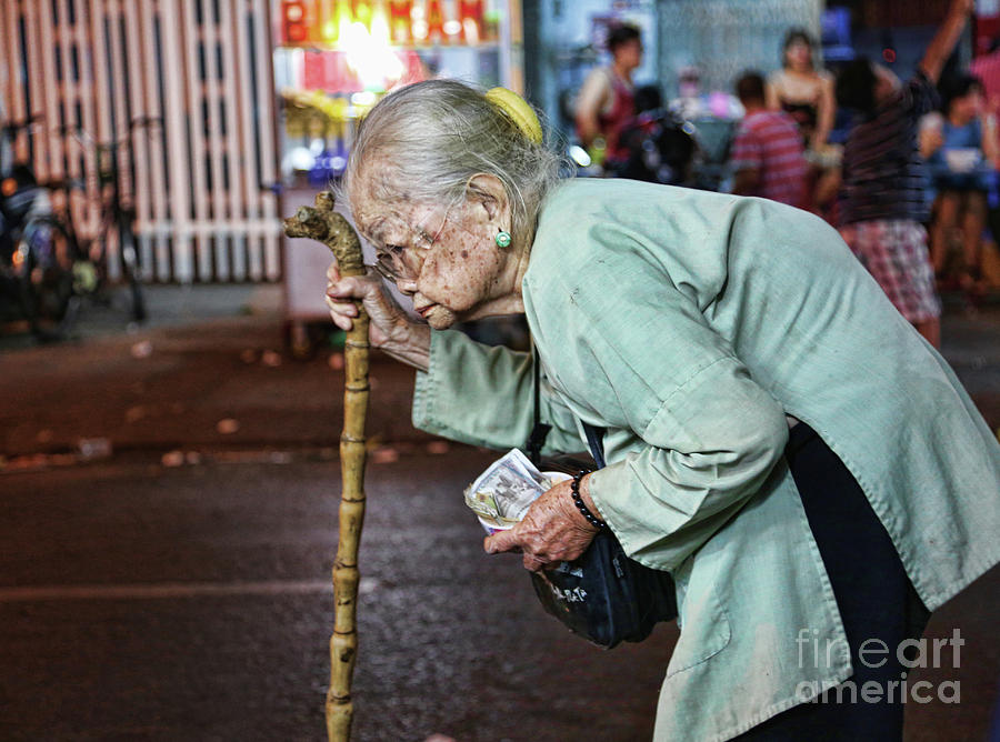 Aging Vietnamese Woman Photograph by Chuck Kuhn