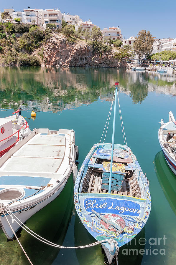 Agios Nikolaos Blue Lagoon Boat Photograph by Antony McAulay