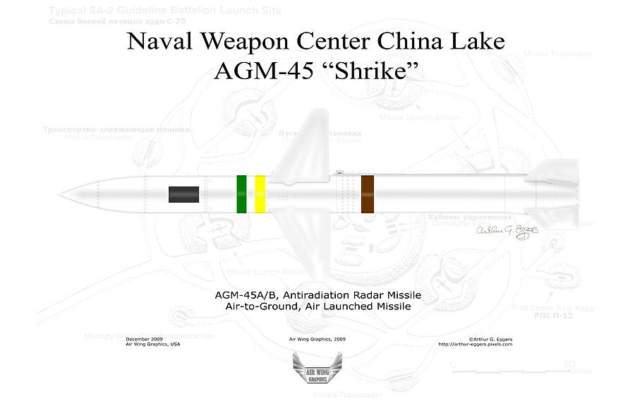 AGM-45 Shrike Antiradiation Missile Digital Art by Arthur Eggers