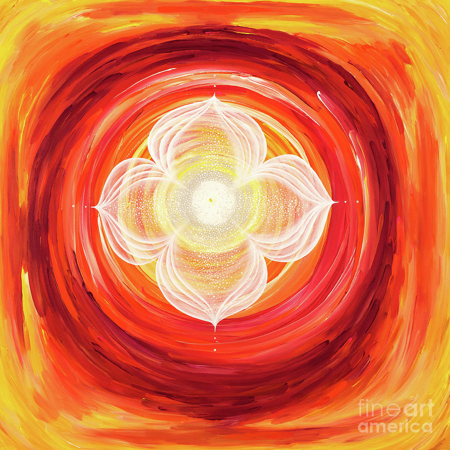 Abstract Painting - Inner Fire  by Victoria Tara