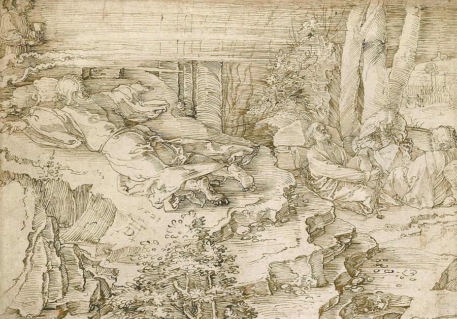 Agony in the Garden Drawing by Albrecht Durer
