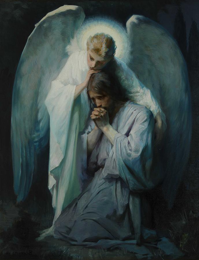 Agony In The Garden by Frans Schwartz, 1898 3 Painting by Celestial Images