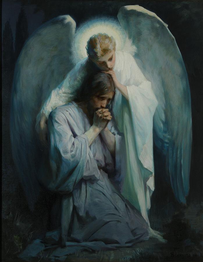 Agony In The Garden by Frans Schwartz, 1898 Painting by Celestial Images