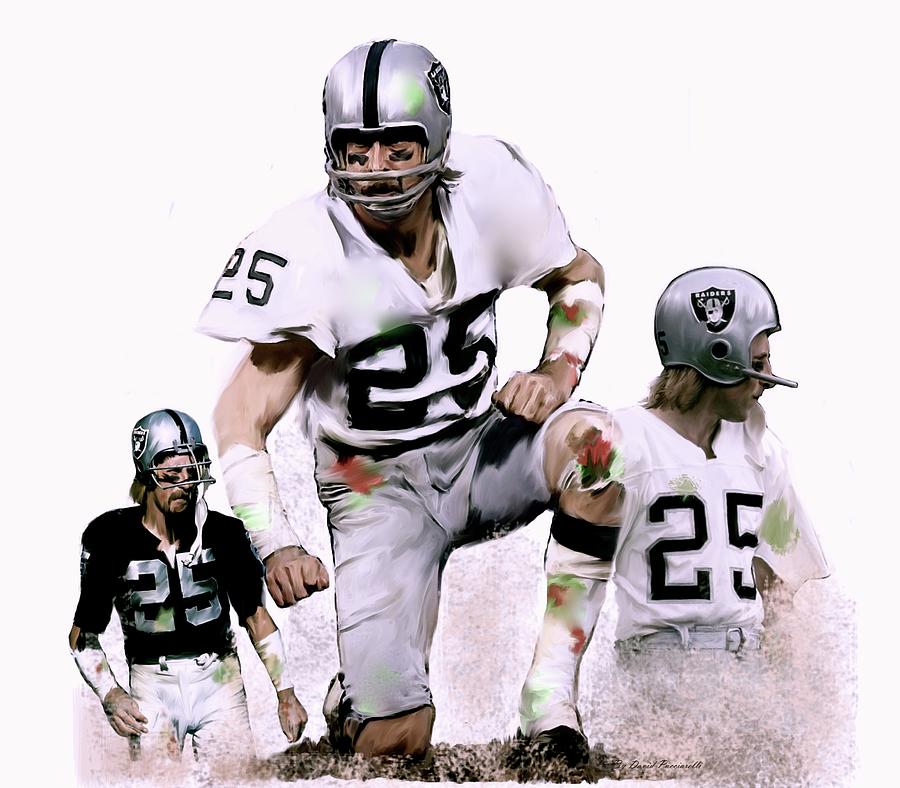 Fred Biletnikoff Painting - AGONY OF GREATNESS, Fred Biletnikoff   by Iconic Images Art Gallery David Pucciarelli