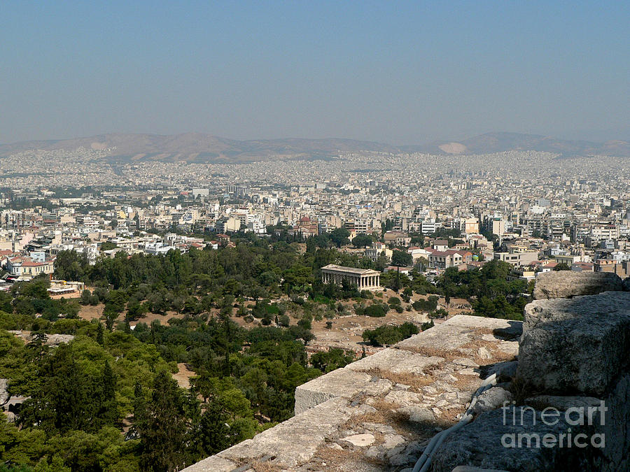 Agora and Athens beyond Photograph by David Bearden