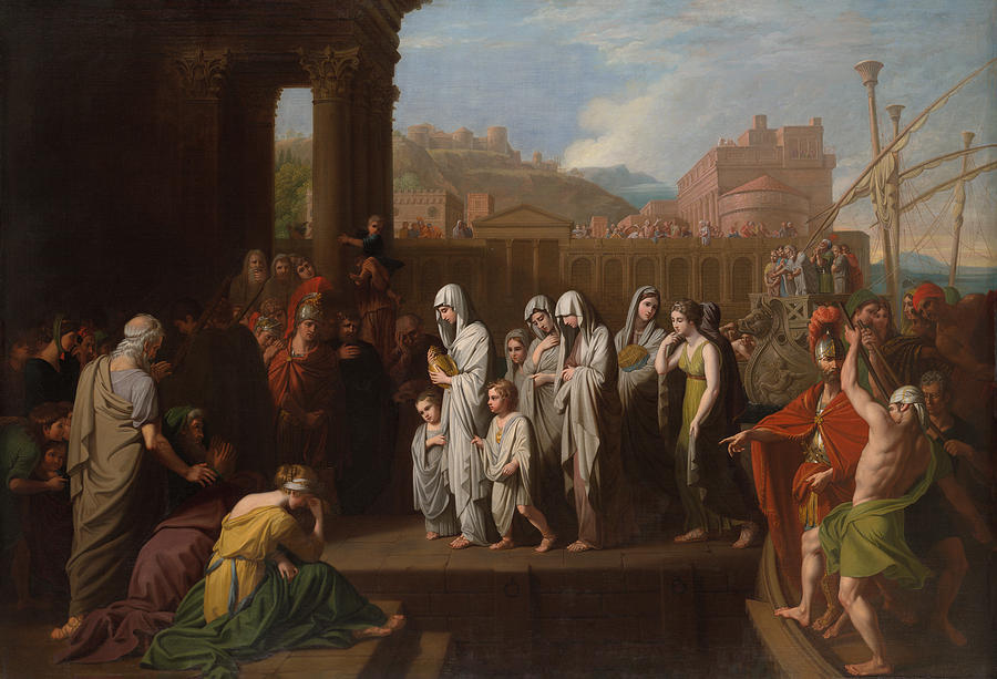 Vintage Painting - Agrippina Landing at Brundisium with the Ashes of Germanicus by Mountain Dreams