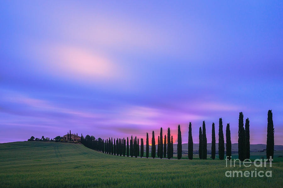 Agriturismo Poggio Covili at sunrise Photograph by Henk Meijer Photography